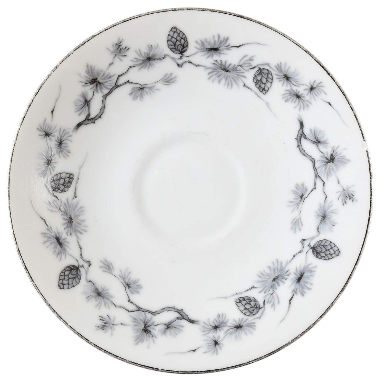 Silver Pine Saucer by Meito-1