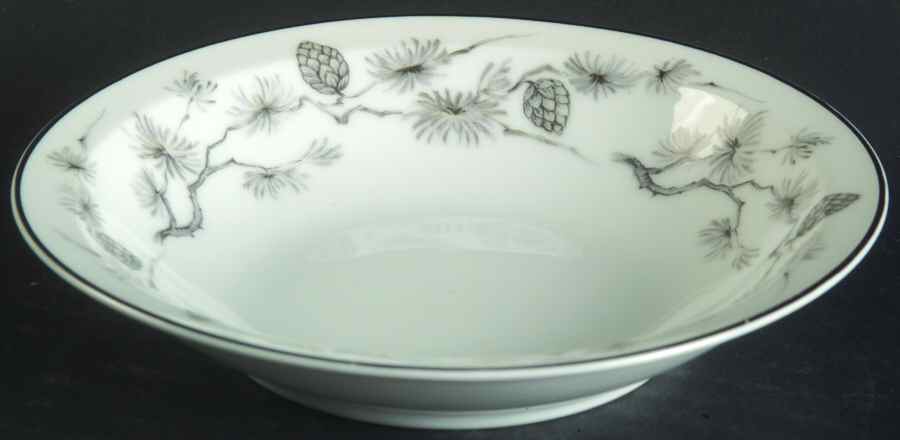 Silver Pine Rim Fruit/Dessert (Sauce) Bowl by Meito-1