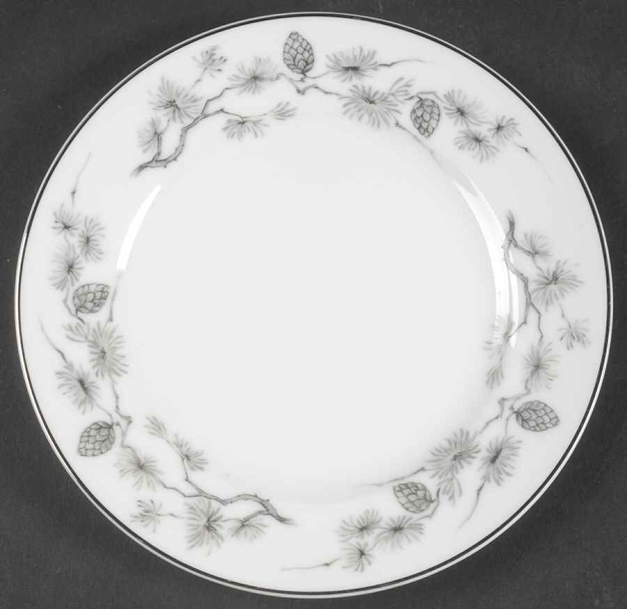 Silver Pine Bread & Butter Plate by Meito-1