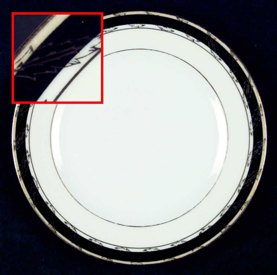 Sovereign Black Bread & Butter Plate by Meito-1