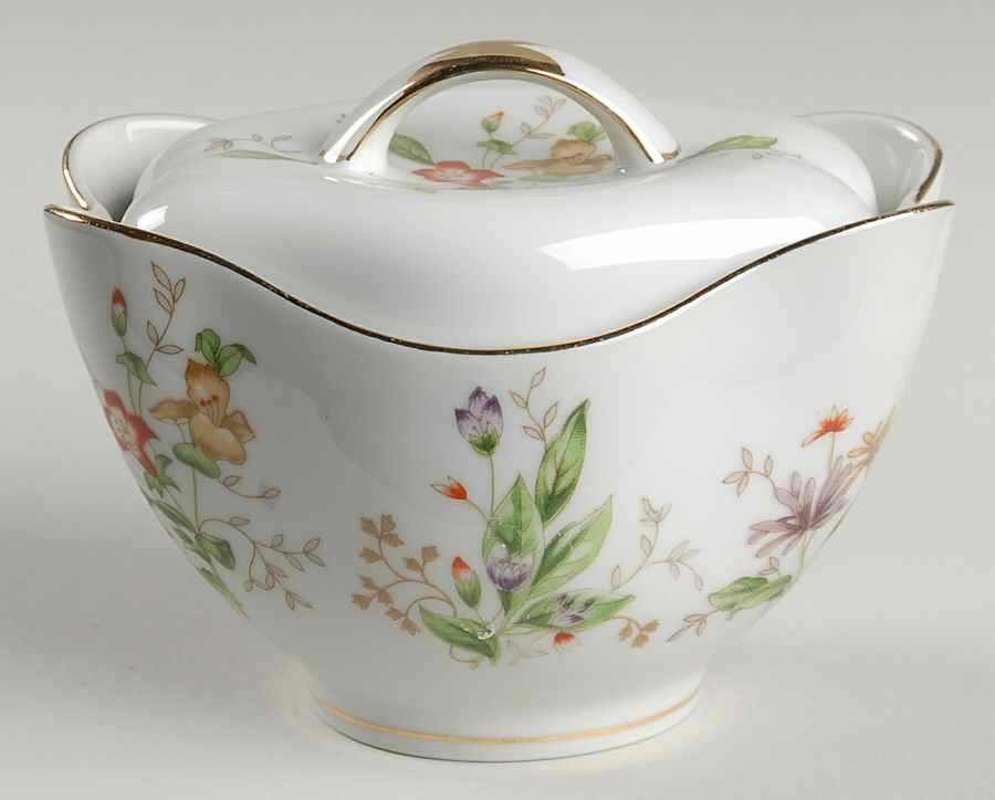 Spring Garden Sugar Bowl & Lid by Meito-1