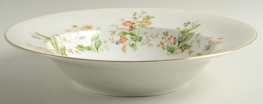 Spring Garden Rim Soup Bowl by Meito-1
