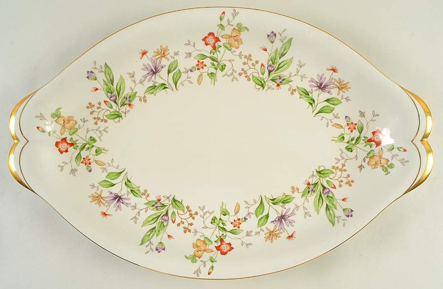 Spring Garden 17" Oval Serving Platter by Meito-1