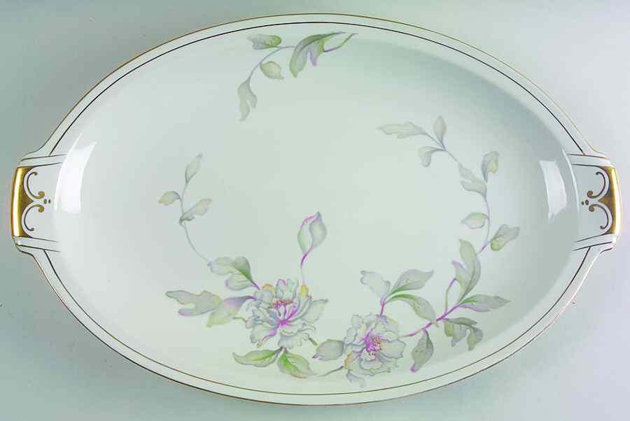 Spring Time 17" Oval Serving Platter by Meito-1