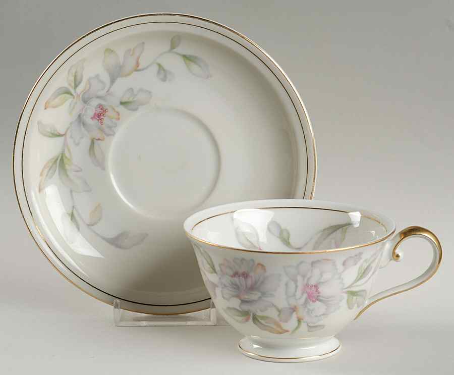 Spring Time Footed Cup & Saucer Set by Meito-1