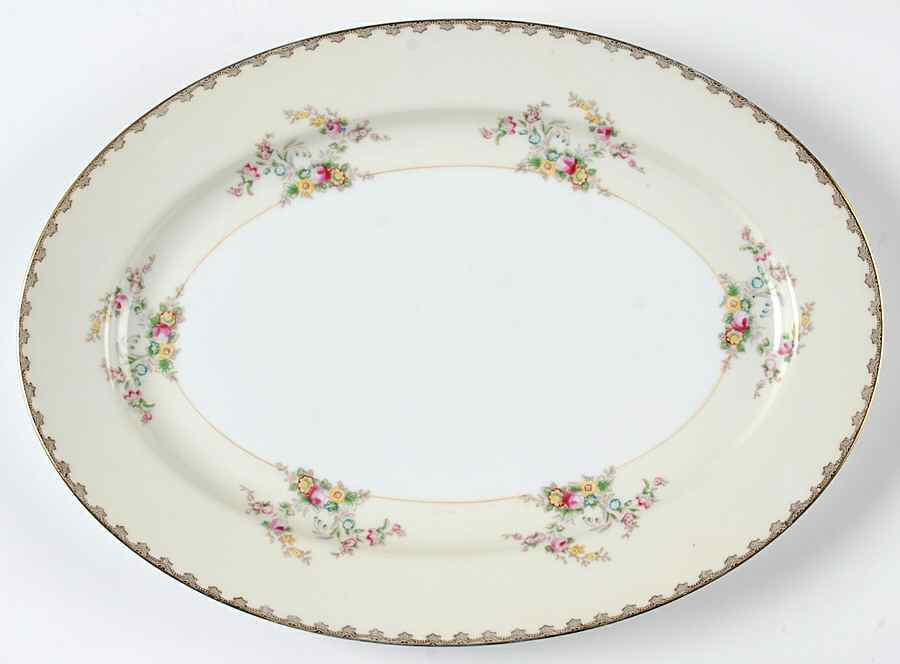 Suffolk 14" Oval Serving Platter by Meito-1