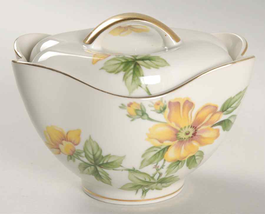 Sun Glory Sugar Bowl & Lid by Meito-1