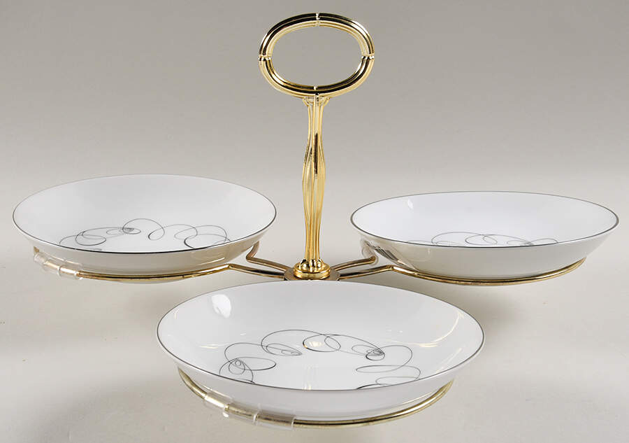Tempo 7" x 12" 3-Part Relish & Metal Stand (FR) HC by Meito-1