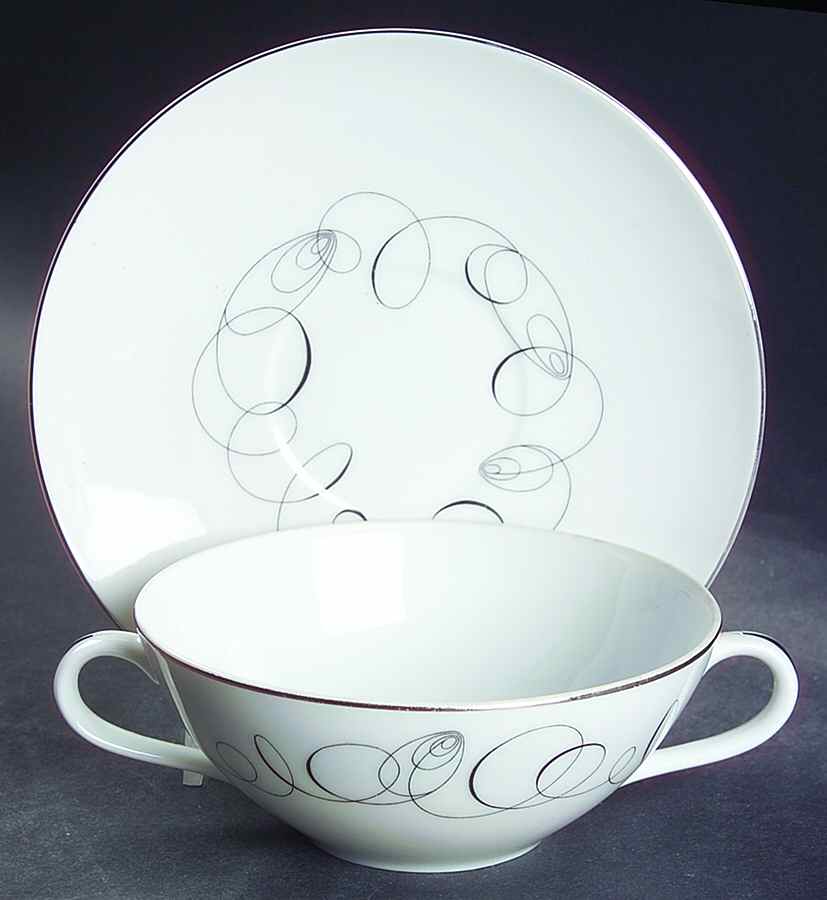Tempo Flat Cream Soup Bowl & Saucer Set by Meito-1