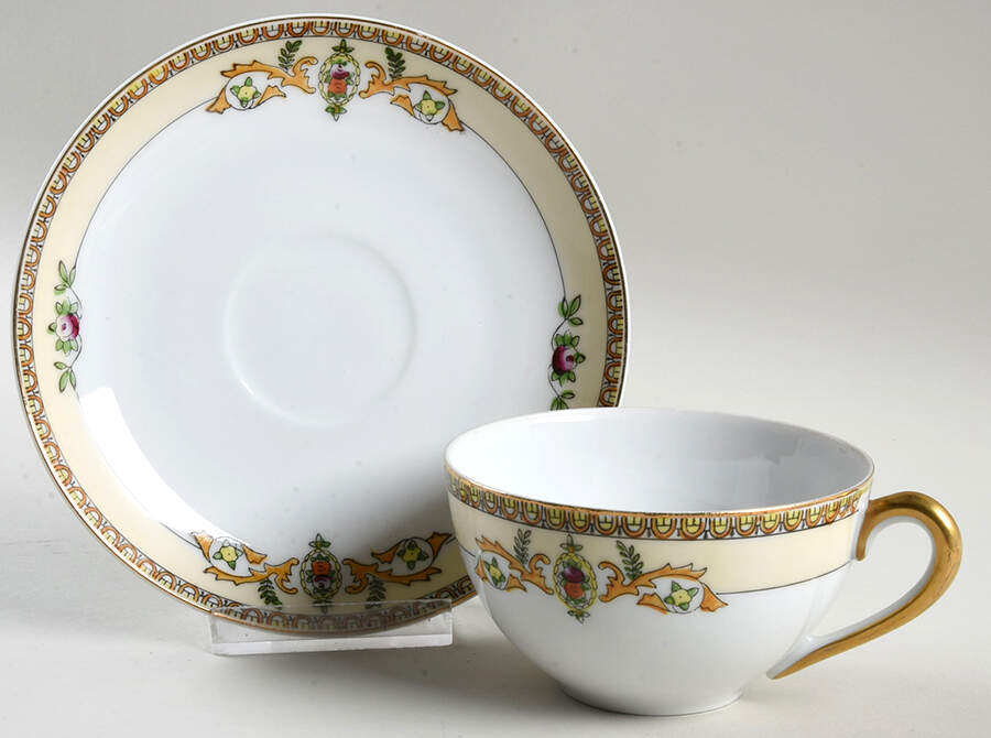 Toledo Flat Cup & Saucer Set by Meito-1