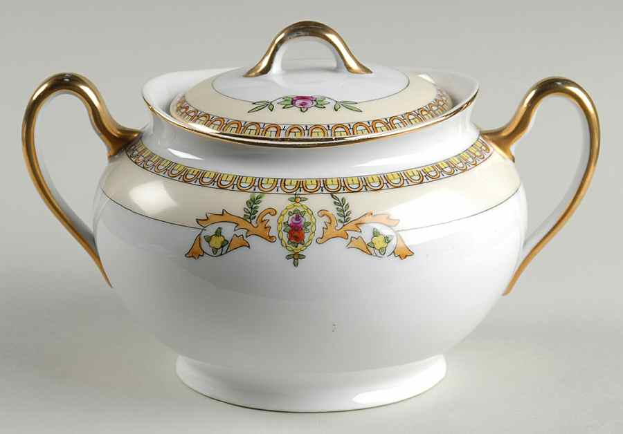Toledo Sugar Bowl & Lid by Meito-1