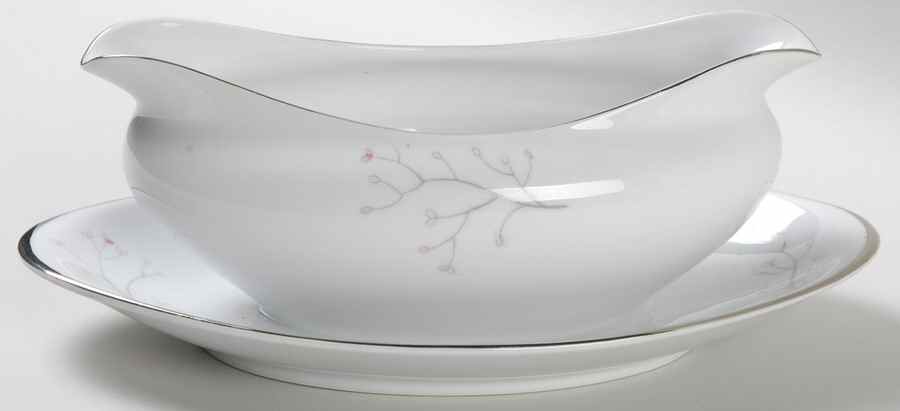 Trees Gravy Boat with Attached Underplate by Meito-1