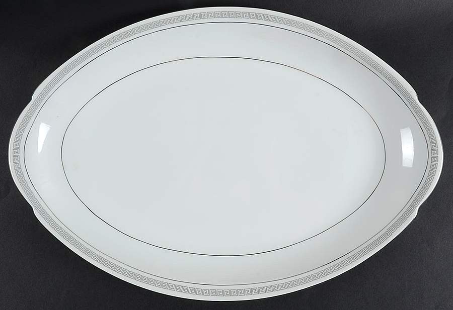 Troy 16" Oval Serving Platter by Meito-1