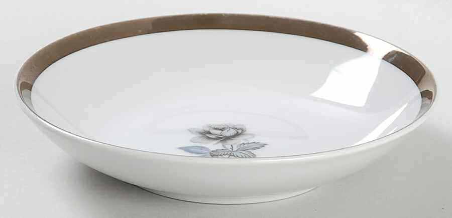 Twilight Rose (Thick Platinum Band) Fruit/Dessert (Sauce) Bowl by Meito-1