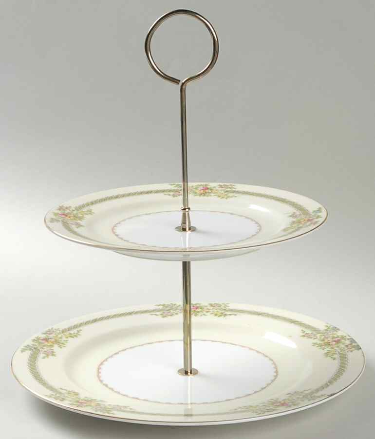 V1750  2 Tiered Serving Tray (Dinner & Salad Plate) by Meito-1