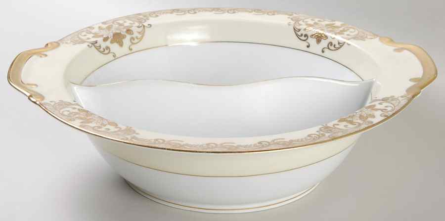 V1849 Round Divided Vegetable Bowl by Meito-1