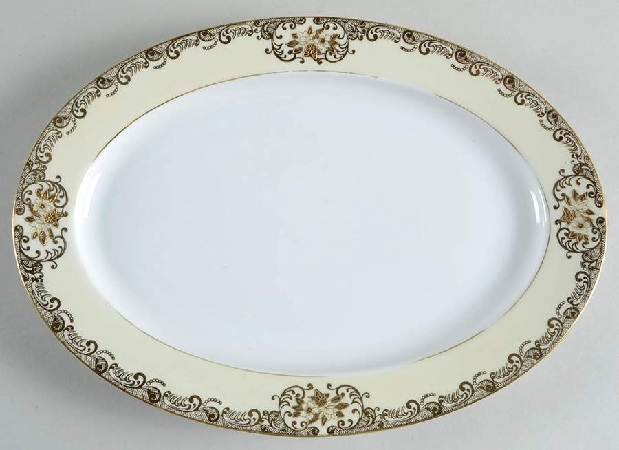 V1849 12" Oval Serving Platter by Meito-1