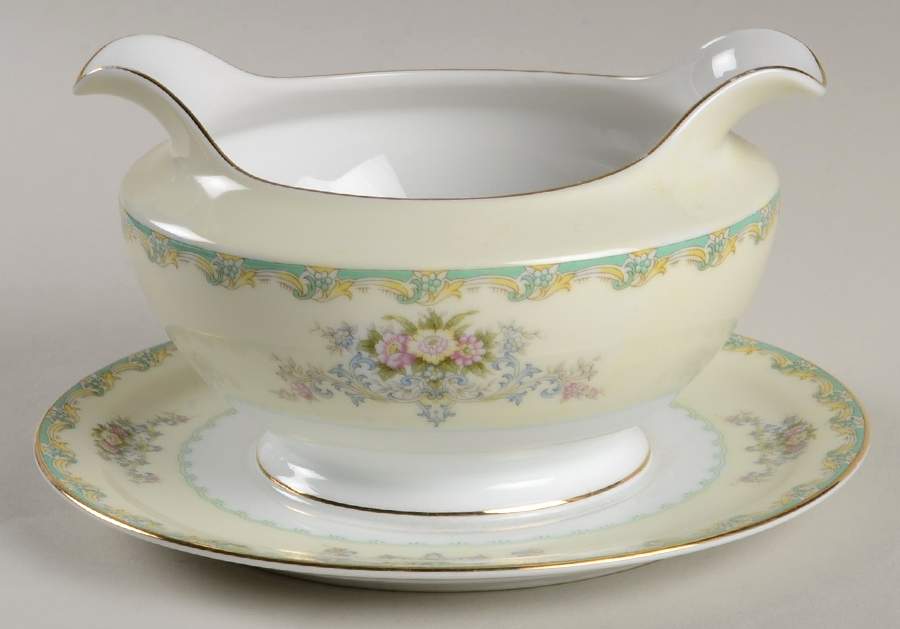 V2115 Gravy Boat with Attached Underplate by Meito-1