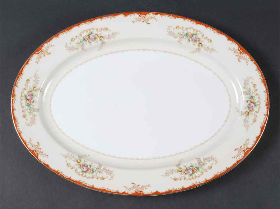 V2161 14" Oval Serving Platter by Meito-1