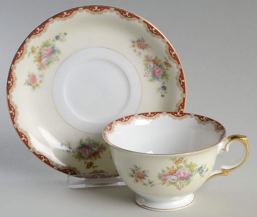 Versailles (James) Footed Cup & Saucer Set by Meito-1