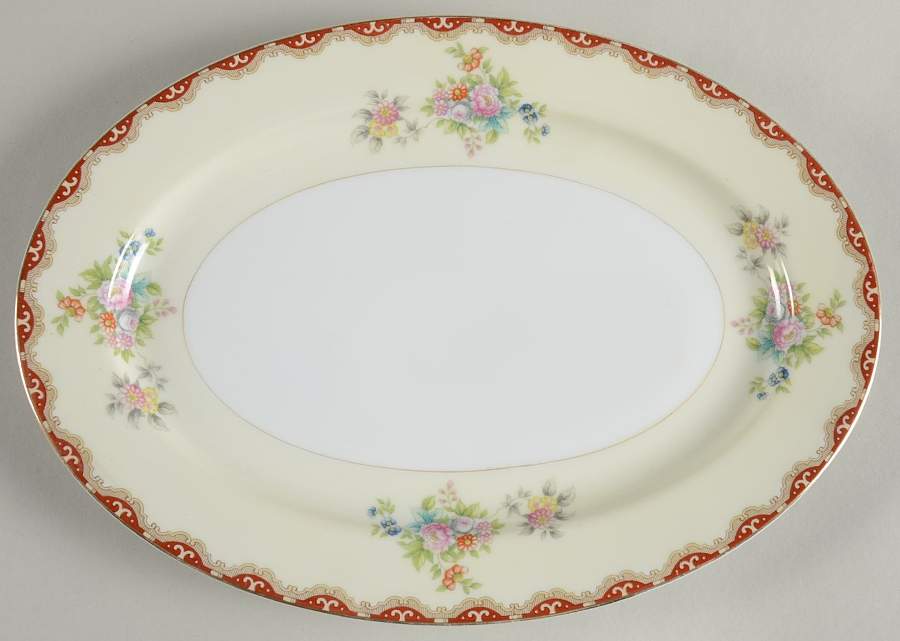 Versailles (James) 12" Oval Serving Platter by Meito-1