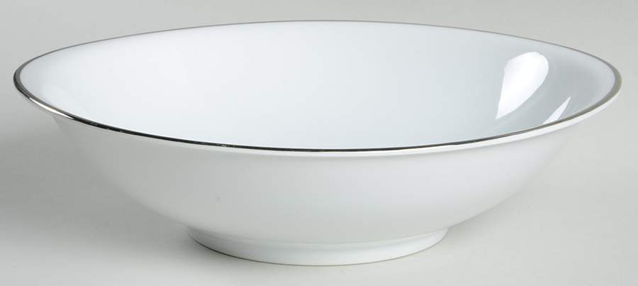 Wedding Ring (Platinum Trim) 9" Round Vegetable Bowl by Meito-1