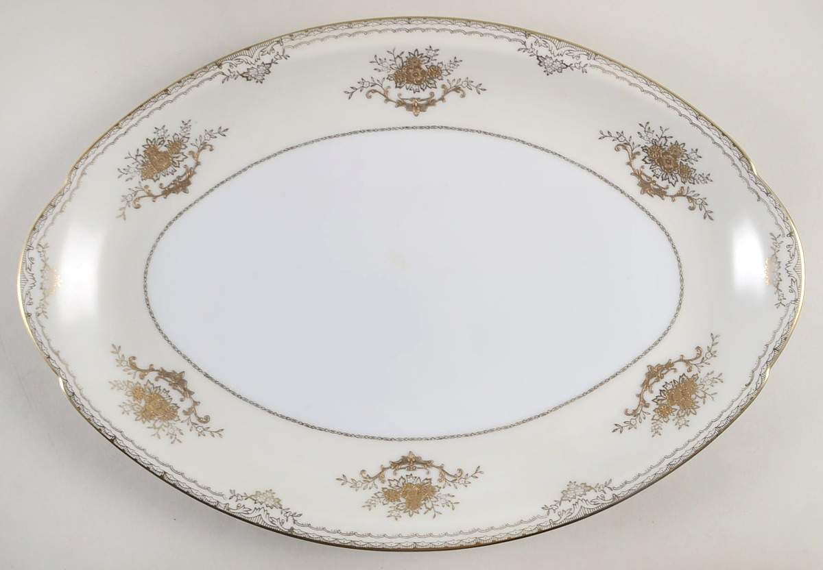 Westminster (Empire) 16" Oval Serving Platter by Meito-1