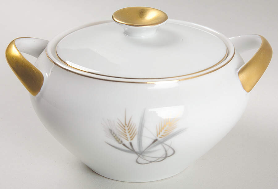 Wheat Sugar Bowl & Lid by Meito-1