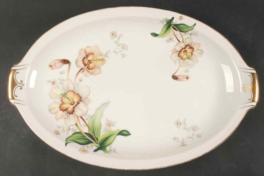 Wildwood (1-2" Rim, Ivory) 17" Oval Serving Platter by Meito-1