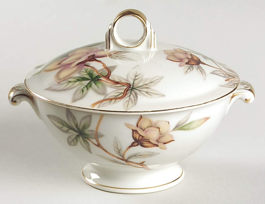 Woodrose Sugar Bowl & Lid by Meito-1