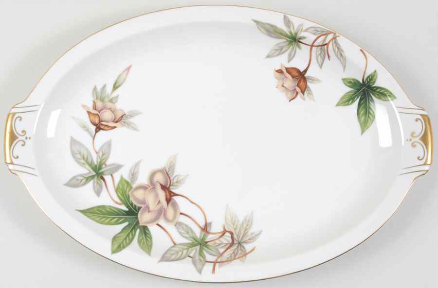 Woodrose 17" Oval Serving Platter by Meito-1