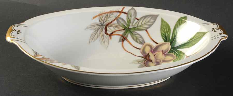 Woodrose 11" Oval Vegetable Bowl by Meito-1