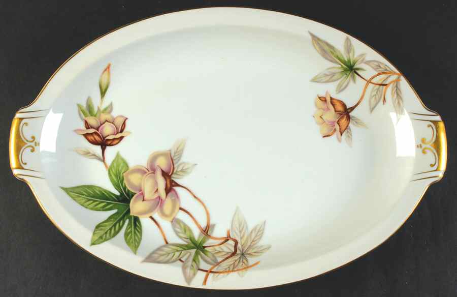 Woodrose 15" Oval Serving Platter by Meito-1