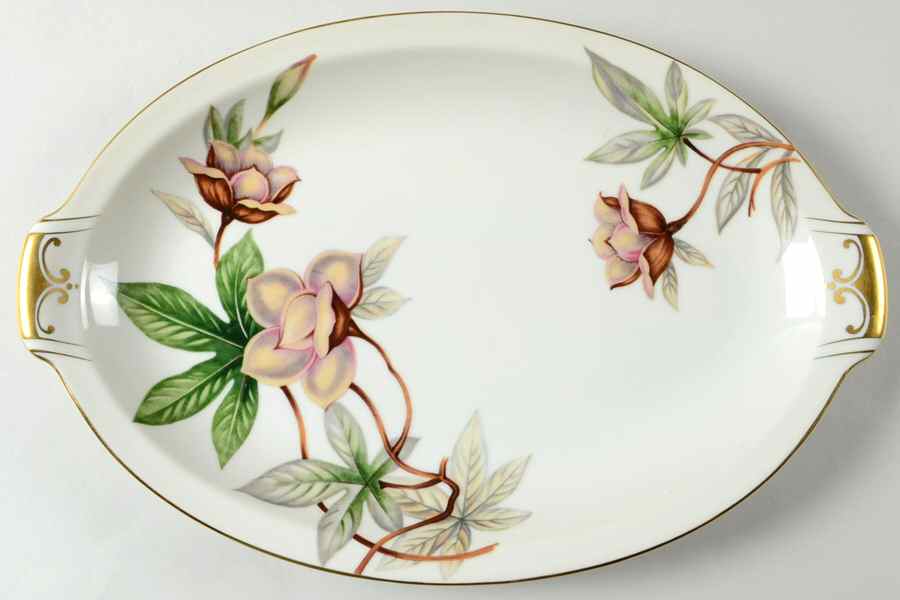 Woodrose 13" Oval Serving Platter by Meito-1