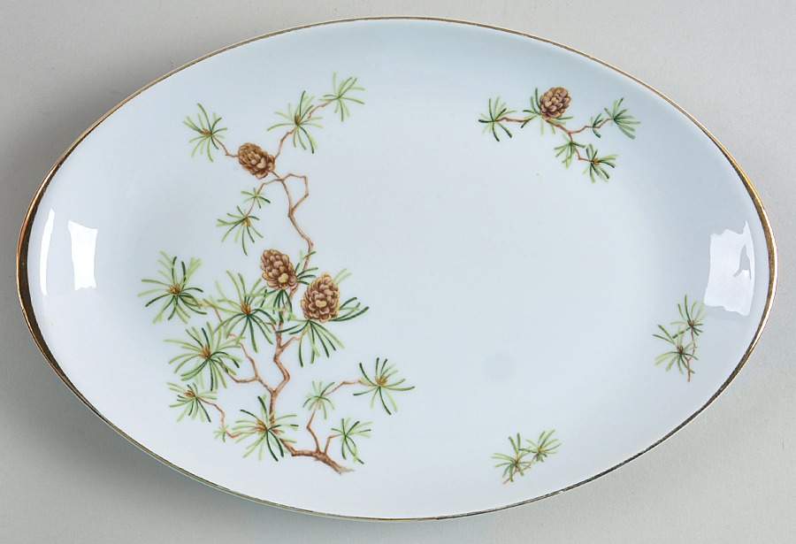 Woodland 11" Oval Serving Platter by Meito-1