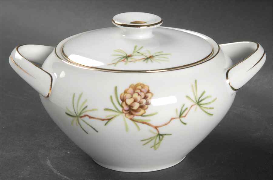 Woodland Sugar Bowl & Lid by Meito-1