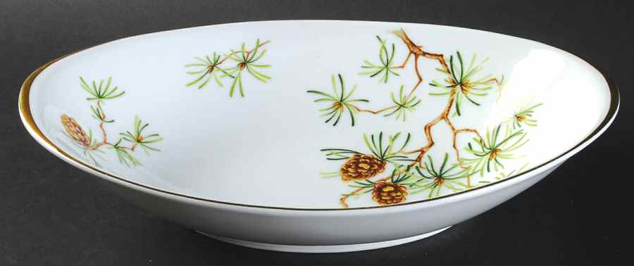 Woodland 11" Oval Vegetable Bowl by Meito-1