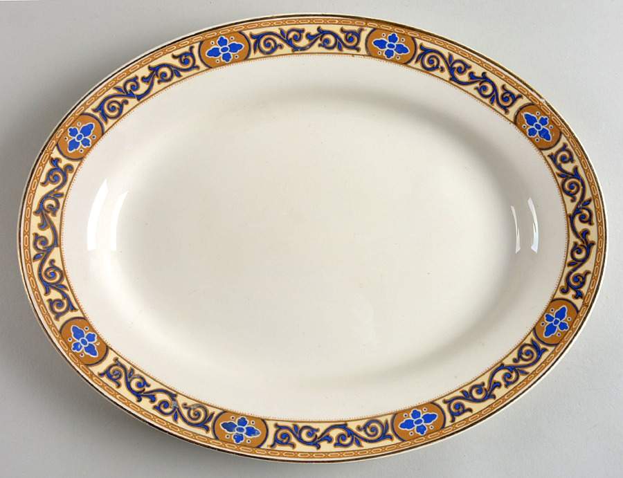 Academy 12" Oval Serving Platter by J & G Meakin-1