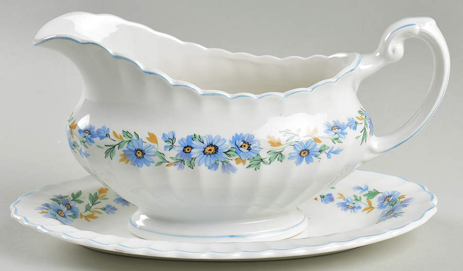 Alpine Mist Gravy Boat & Underplate/Relish by J & G Meakin-1