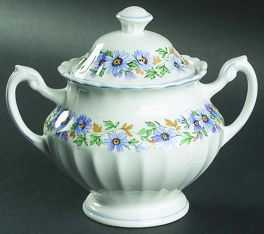 Alpine Mist Sugar Bowl & Lid by J & G Meakin-1