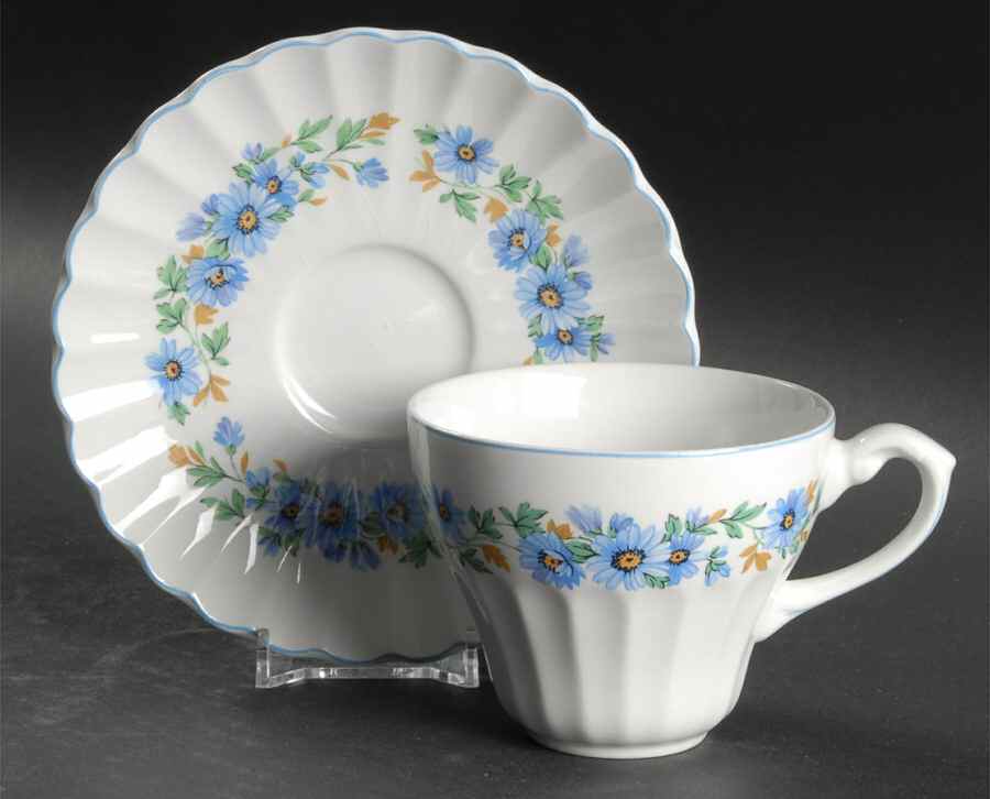 Alpine Mist Flat Cup & Saucer Set by J & G Meakin-1