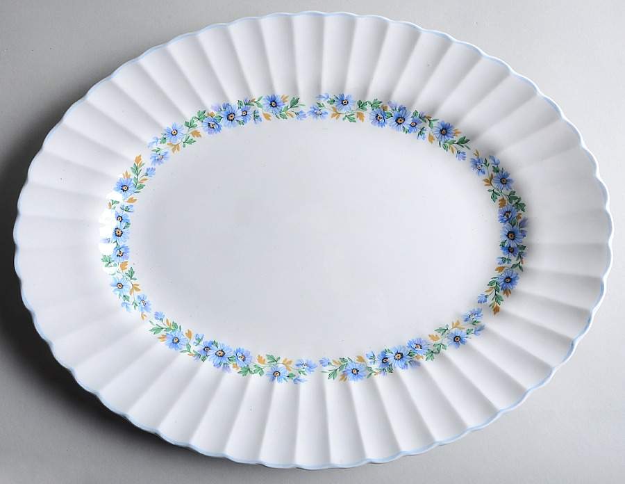 Alpine Mist 16" Oval Serving Platter by J & G Meakin-1