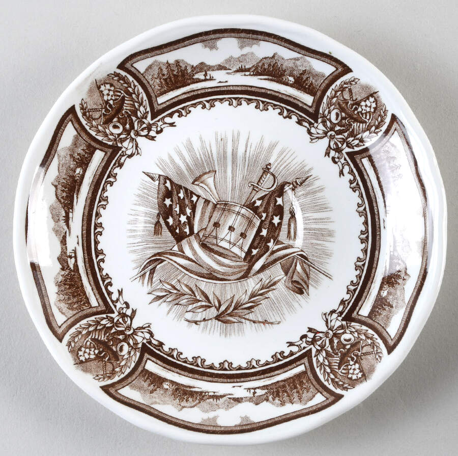 Americana Brown Saucer for Flat Cup by J & G Meakin-1