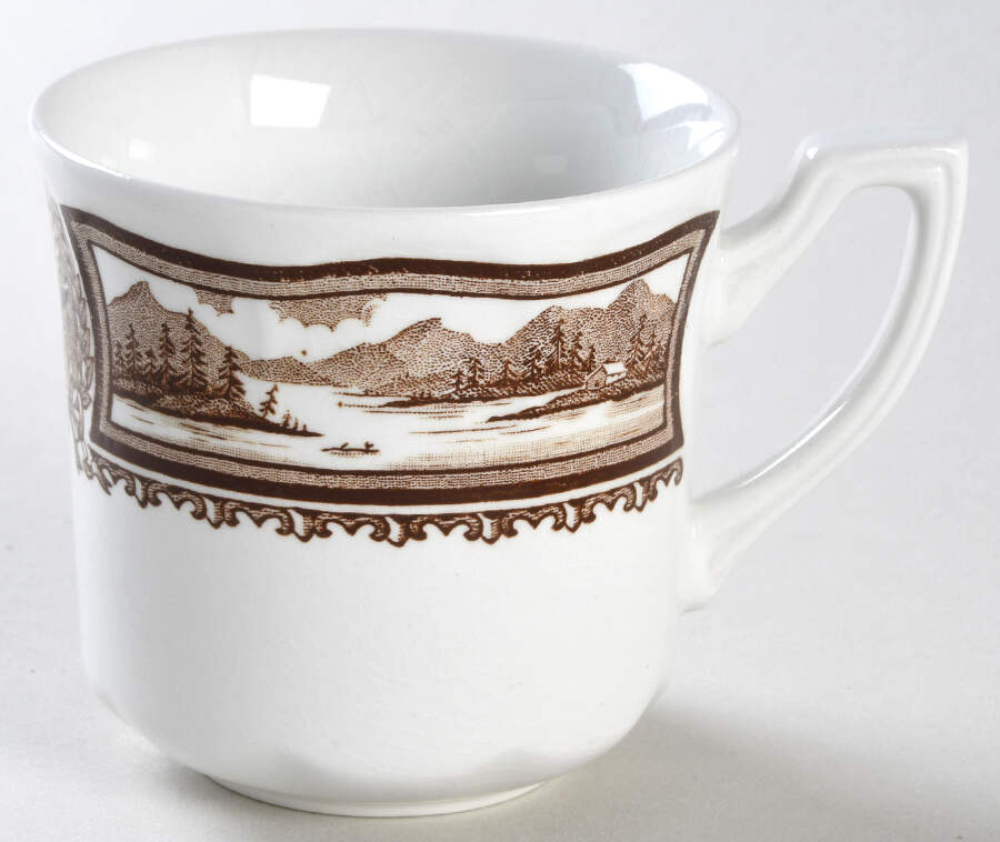 Americana Brown Flat Cup by J & G Meakin-1