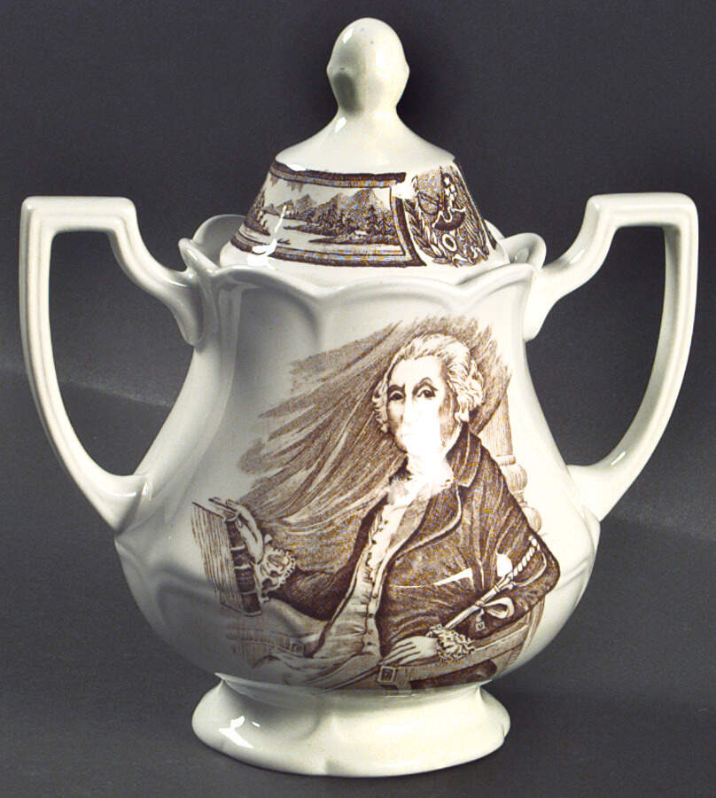 Americana Brown Sugar Bowl & Lid by J & G Meakin-1