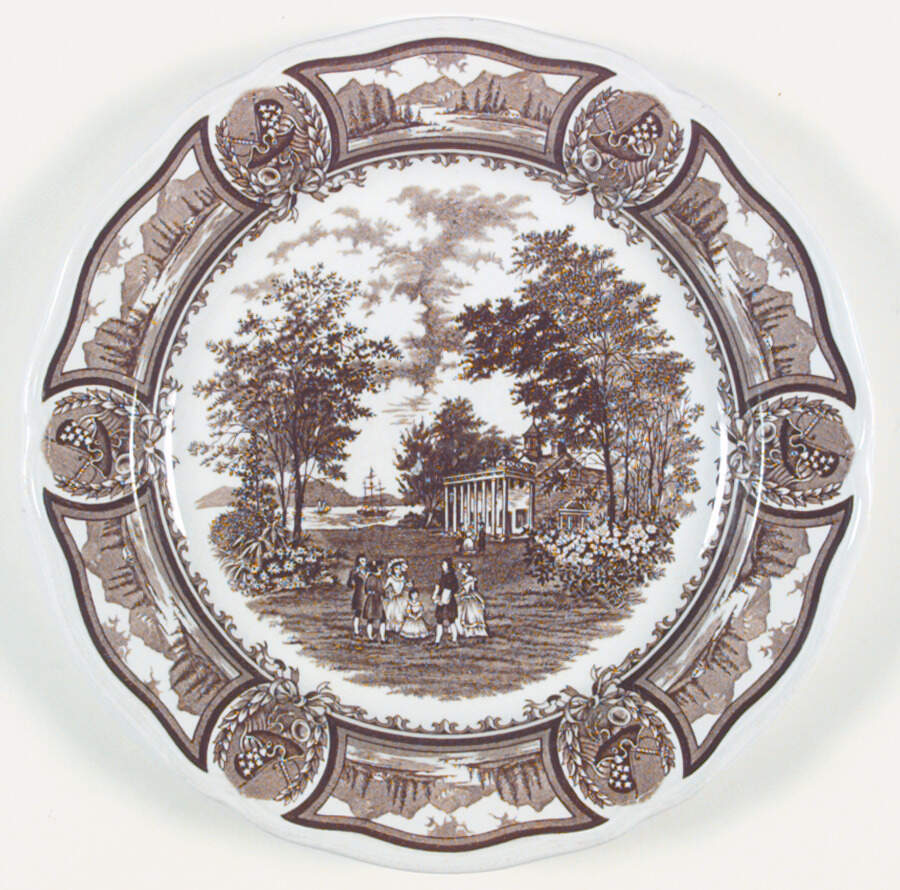 Americana Brown Dinner Plate by J & G Meakin-1