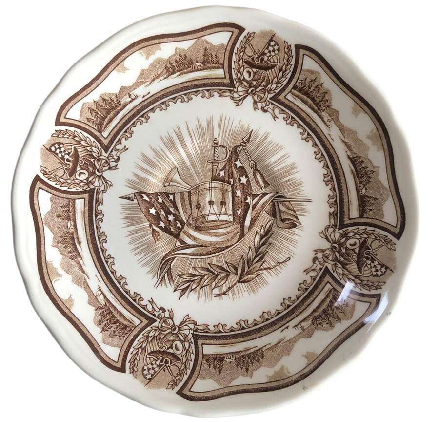 Americana Brown Saucer for Flat Cup by J & G Meakin-1