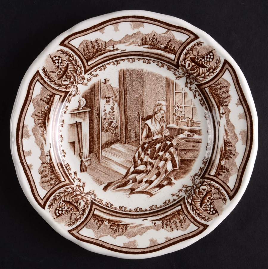 Americana Brown Bread & Butter Plate by J & G Meakin-1