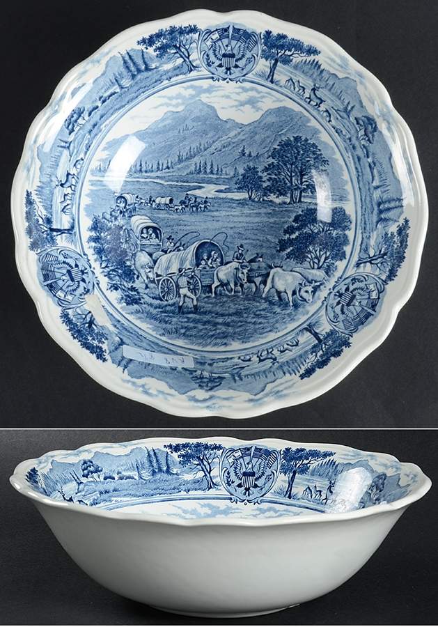 America Hurrah 8" Round Vegetable Bowl by J & G Meakin-1