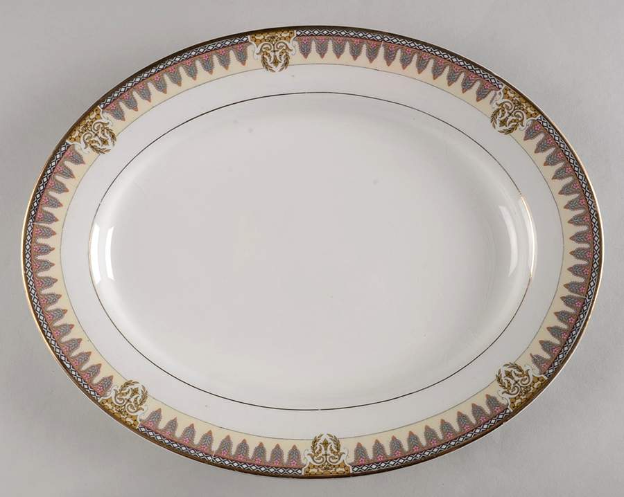Amiens 12" Oval Serving Platter by J & G Meakin-1